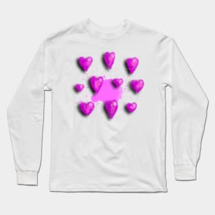 Pink Hearts for You Long Sleeve T-Shirt